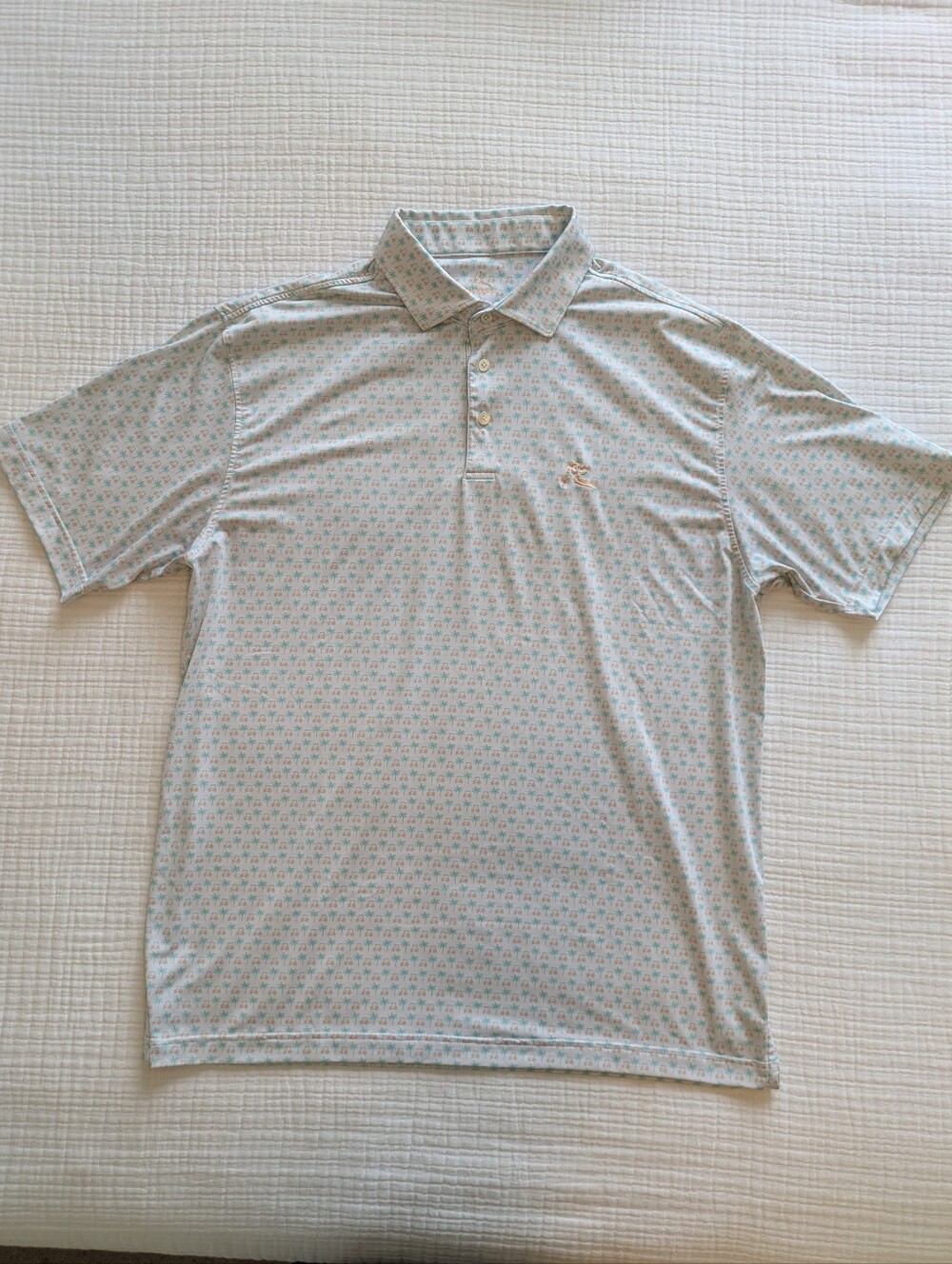White Golf Cart Detail Rhoback Polo (L)